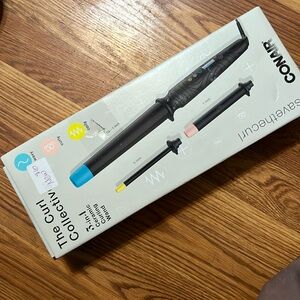 Conair The Curl Collective 3 in 1 Ceramic Curling Wand, Black NIOB (203)